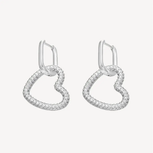 Ophelia Earrings - White/Silver