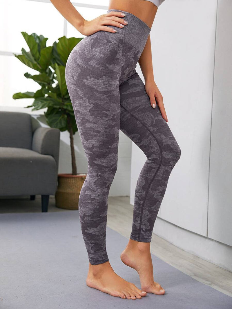 Seamless Camo Print Sports Leggings - Shop Women's T-shirts, blouses, Leggings & Trousers online - Luwos