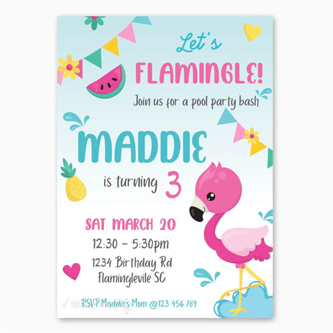 Flamingo Birthday Invitation - Easy Inviting