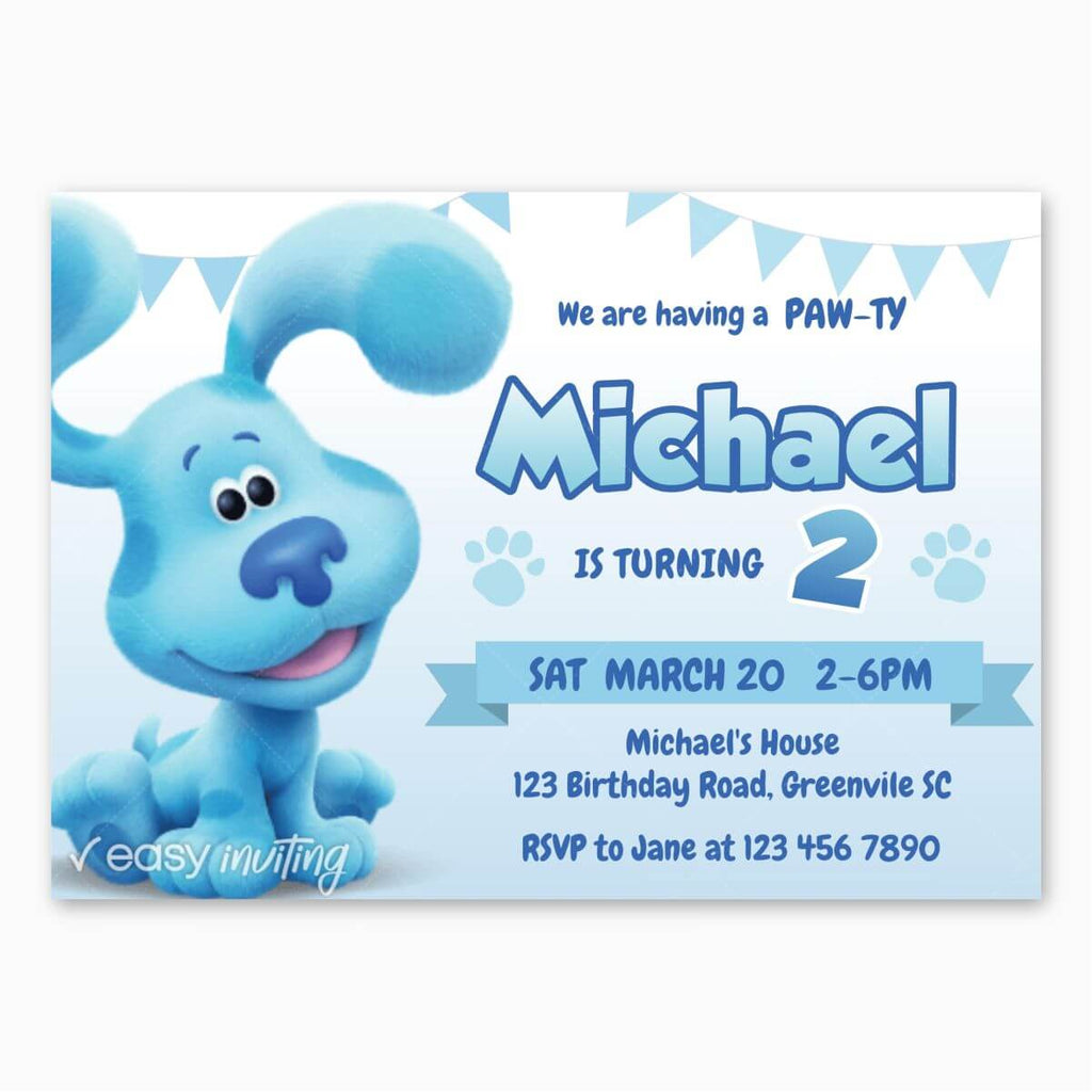 Blue's Clues Birthday Invitation Easy Inviting