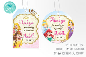 Disney Princess Water Bottle Label – Easy Inviting