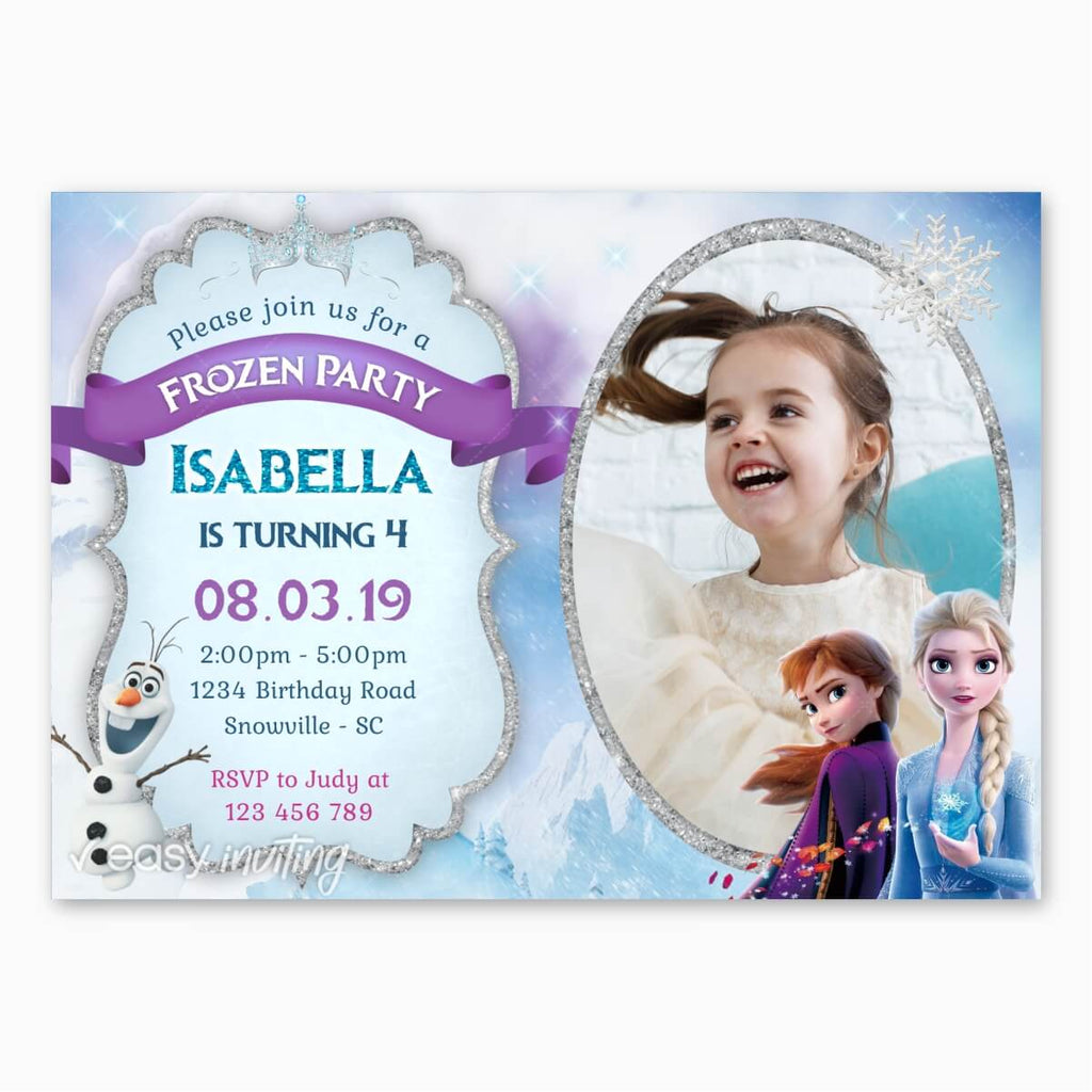 frozen invitations girl