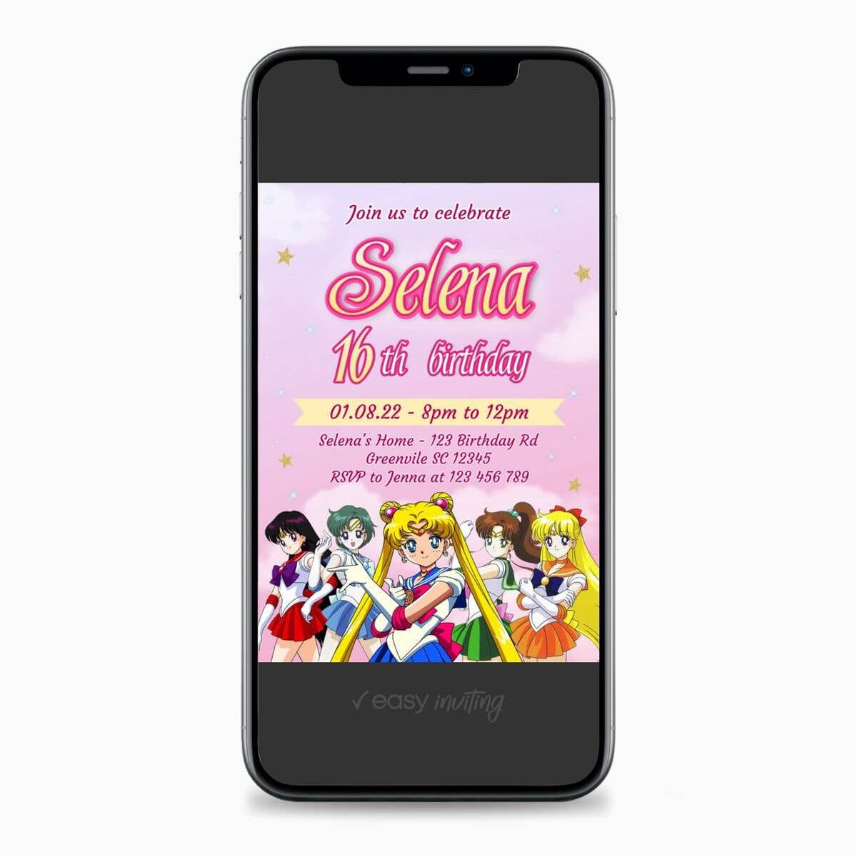 Sailor Moon Invitation Easy Inviting