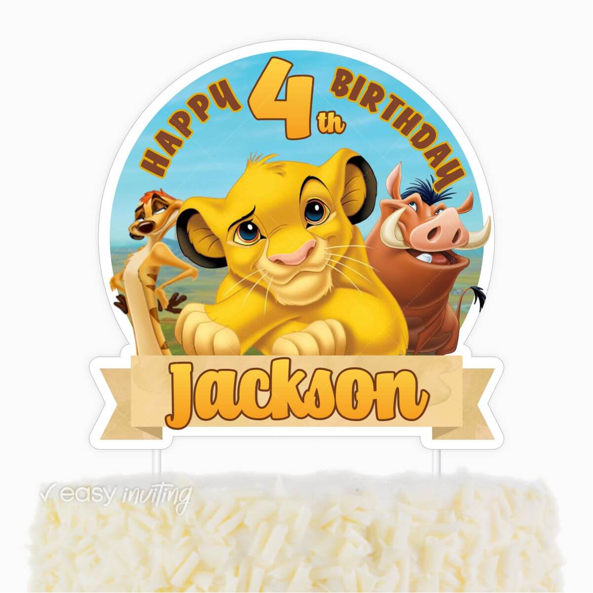 Lion King Simba Cake Topper Easy Inviting