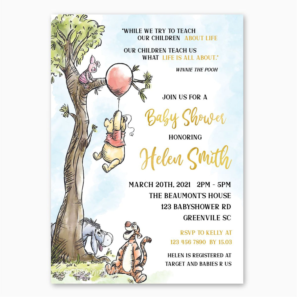 Printable Winnie The Pooh Baby Shower Invitations Outlet Discounts 