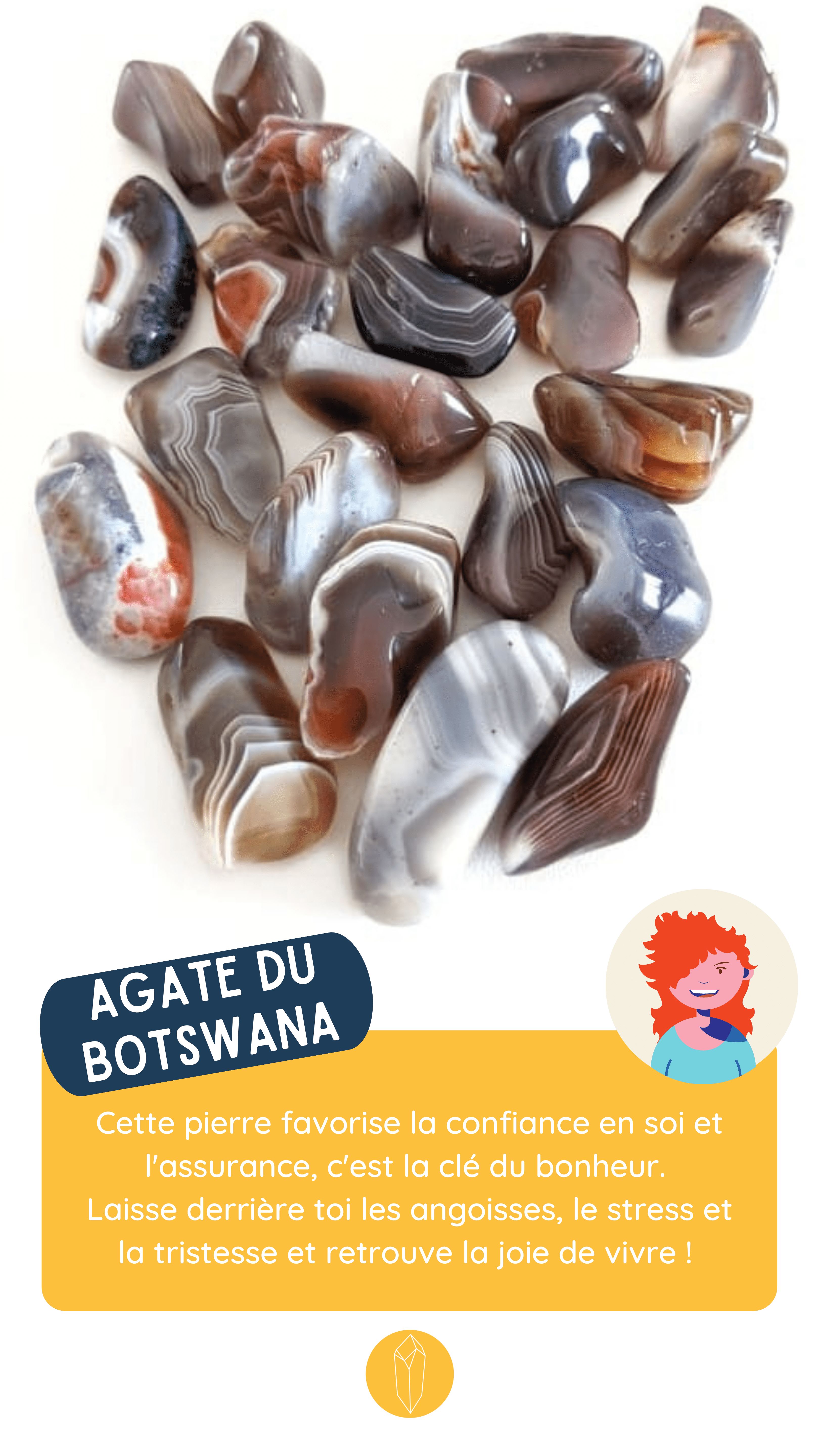 Bienfaits de l'agate du botswana