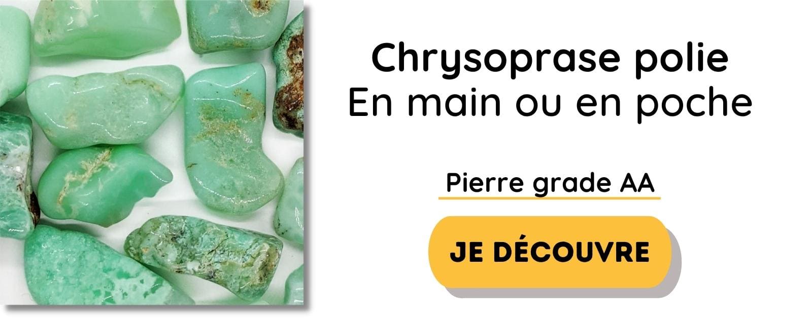 pierre roulée de chrysoprase