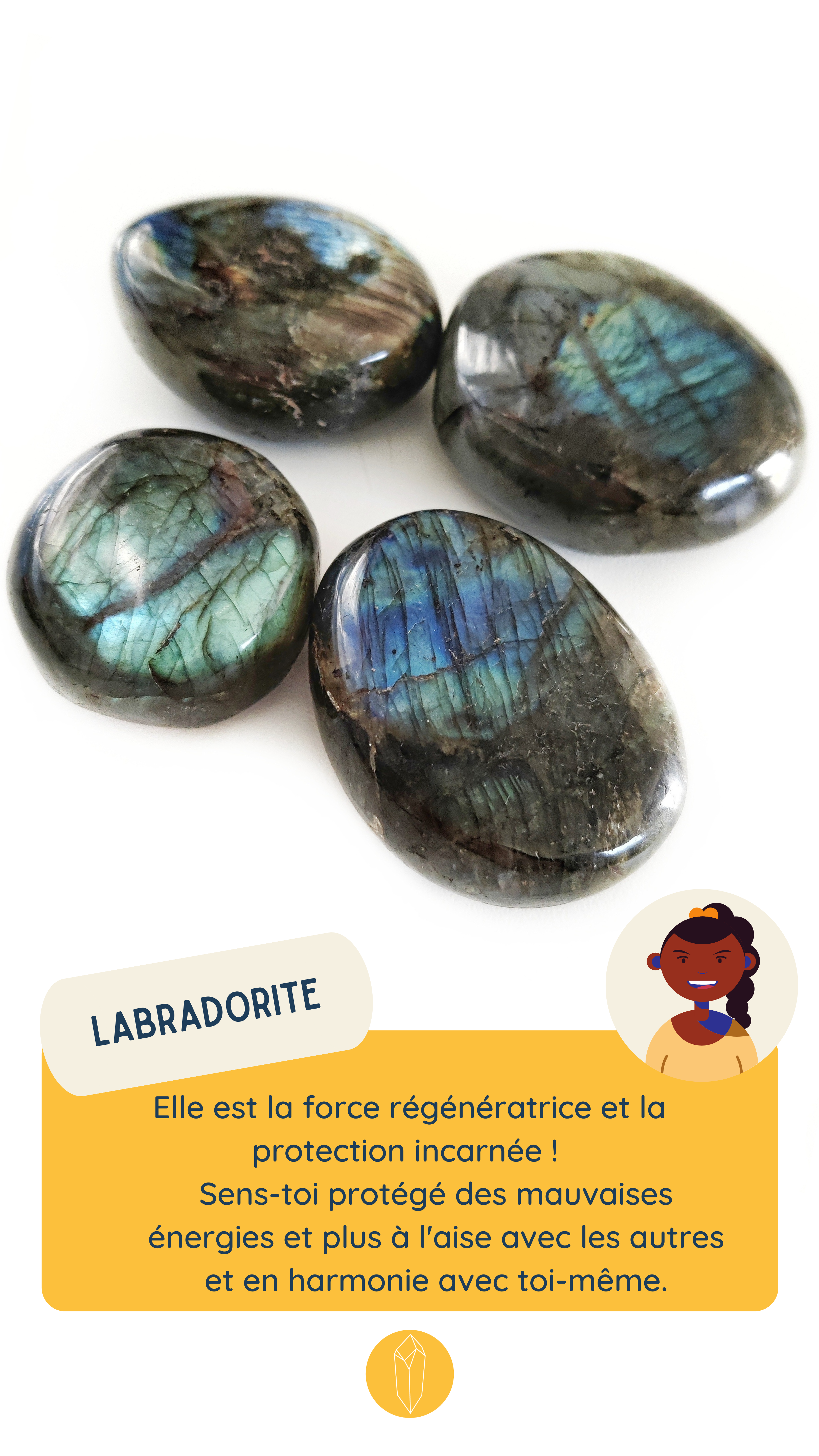 Labradorite  Vertus de la pierre : Propriétés et Signification – palais  des gemmes