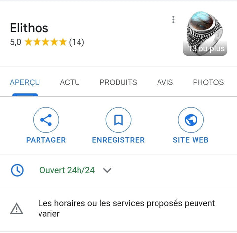 avis google du site elithos
