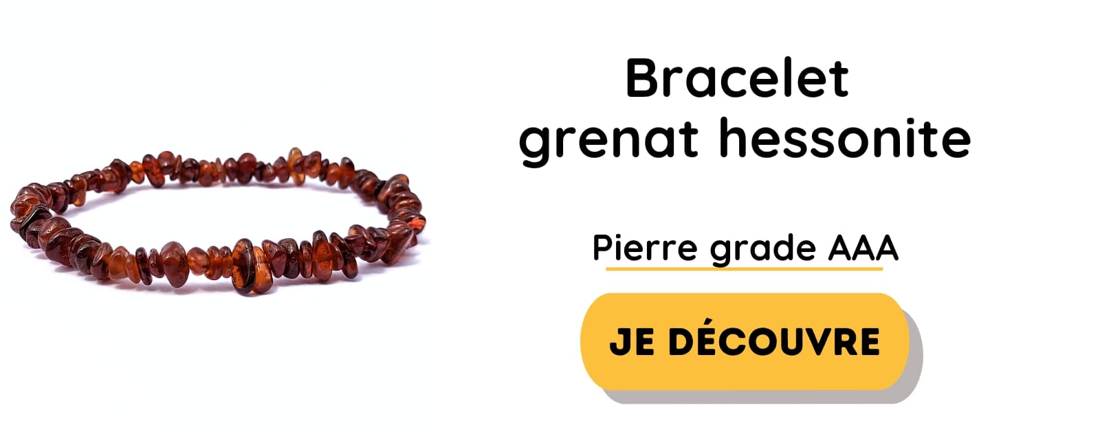 bracelet pierre de grenat hessonite