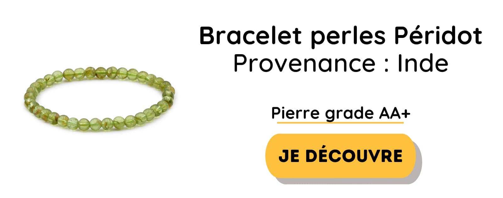 bracelet perles en péridot