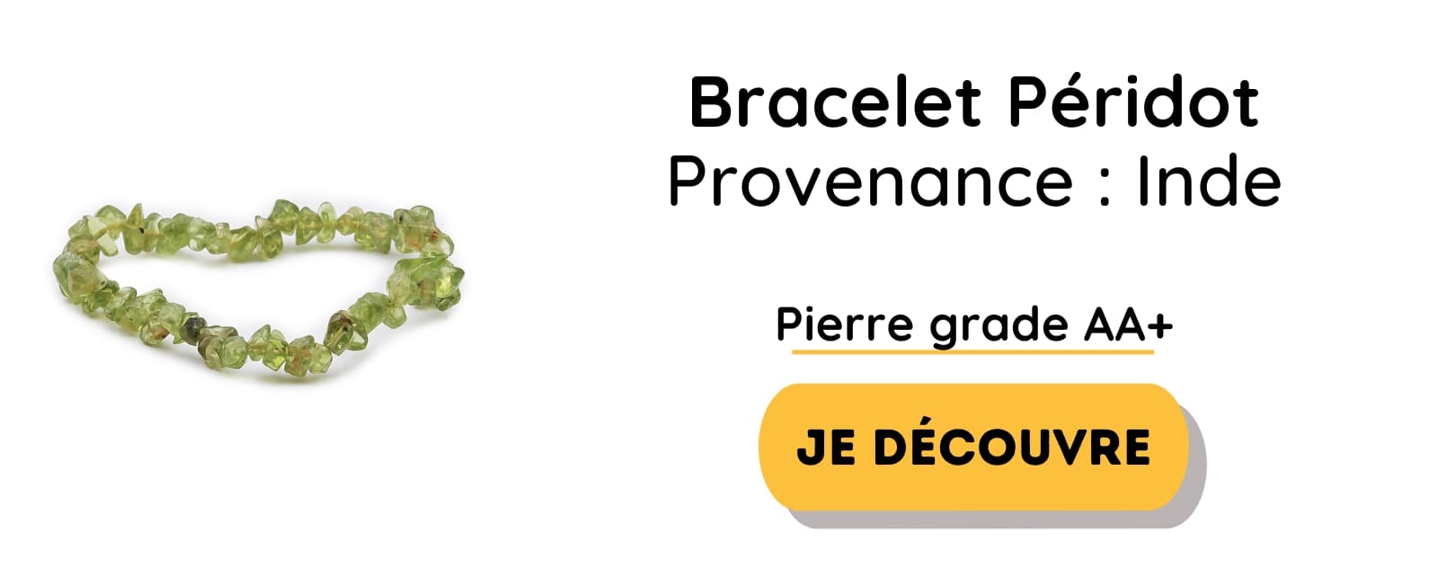 bracelet pierre péridot