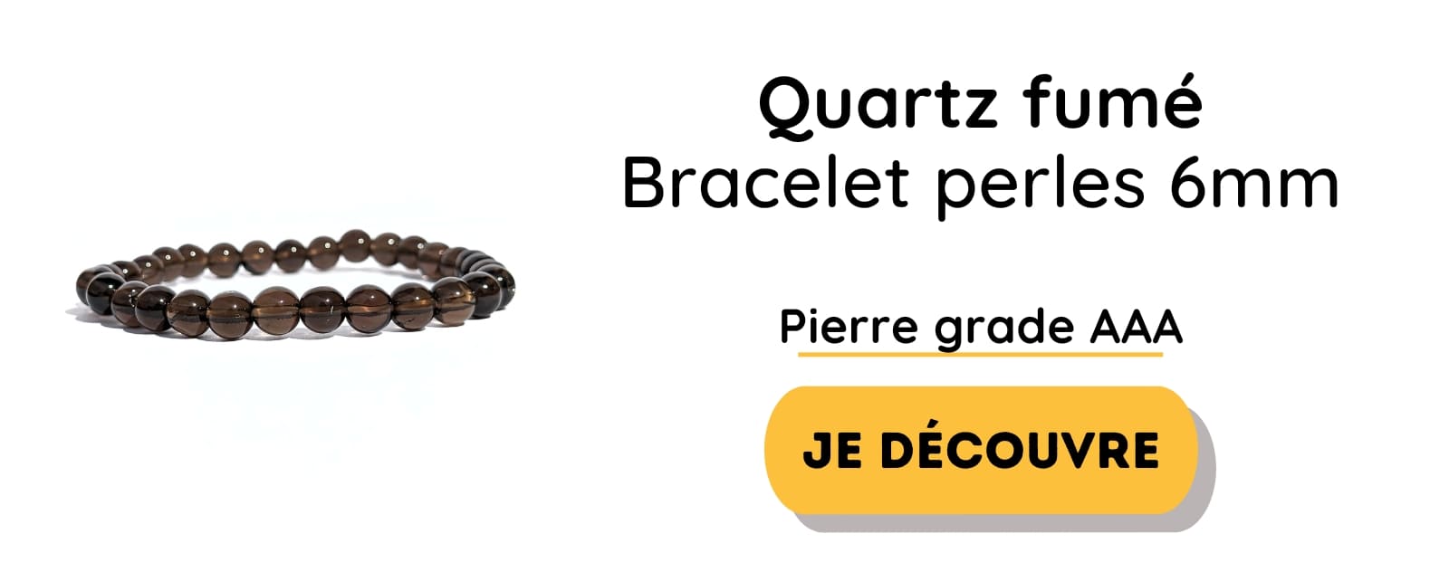 bracelet en quartz fumé