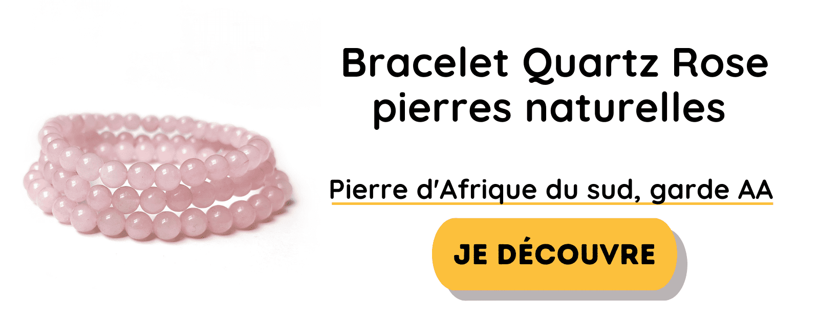 bracelet quartz rose - pierre de l'amour