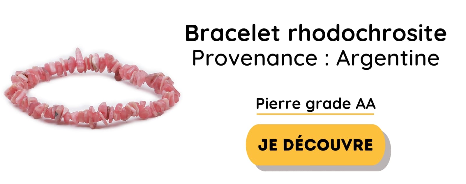 bracelet en rhodochrosite