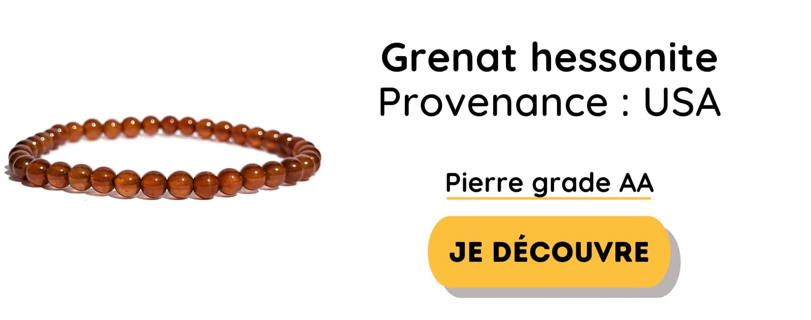 bracelet perles grenat hessonite