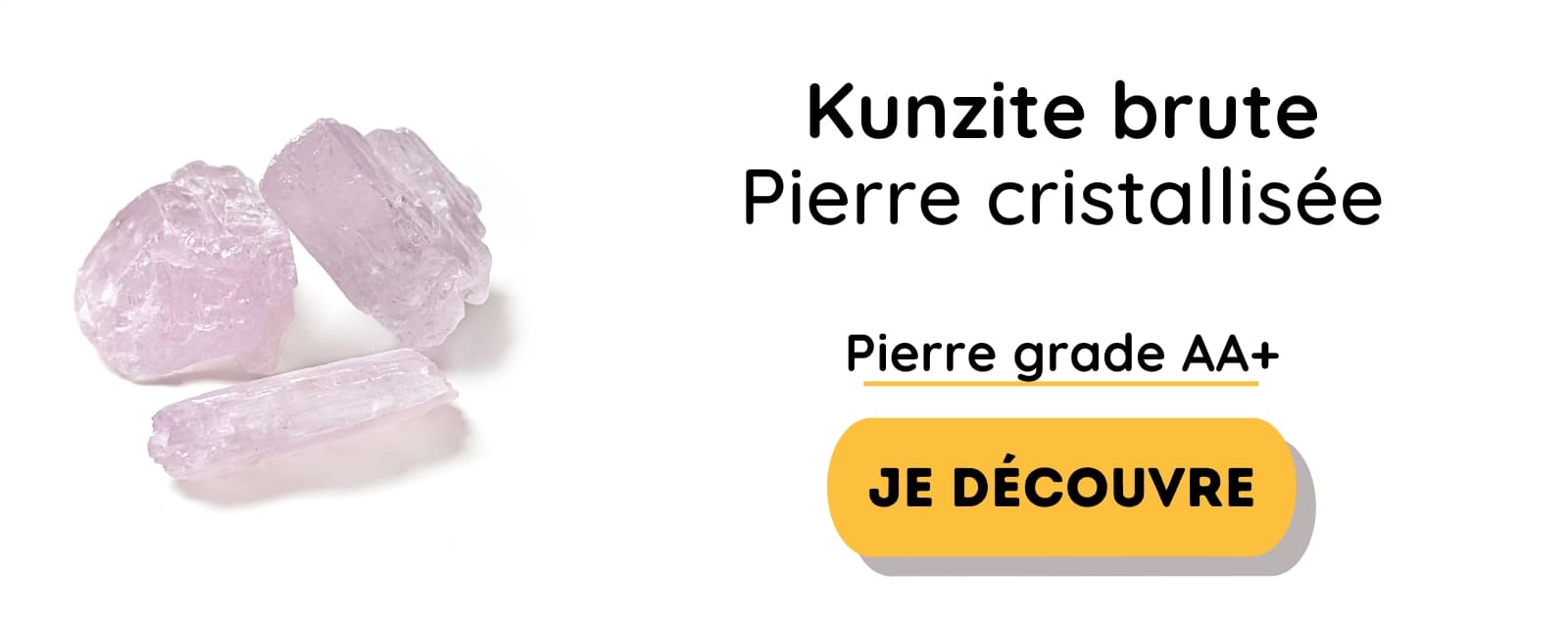 pierre de kunzite brute