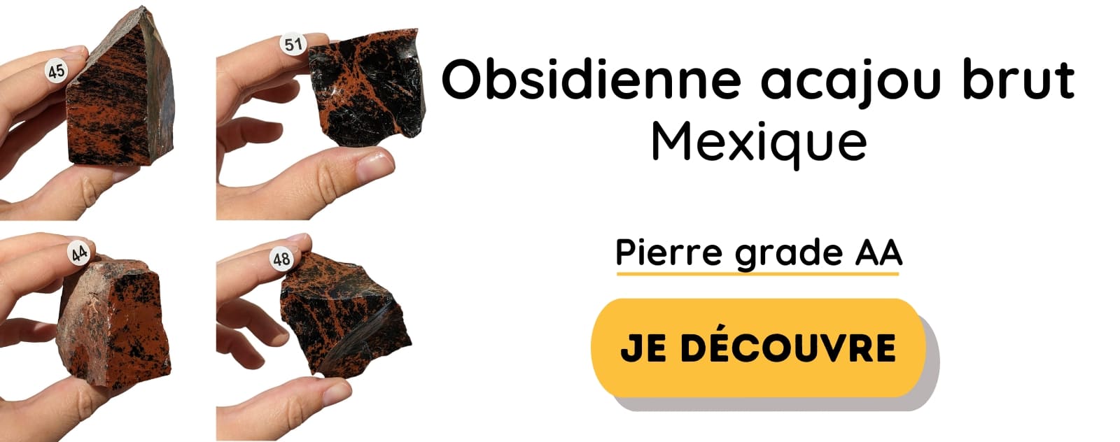 obsidienne acajou brut