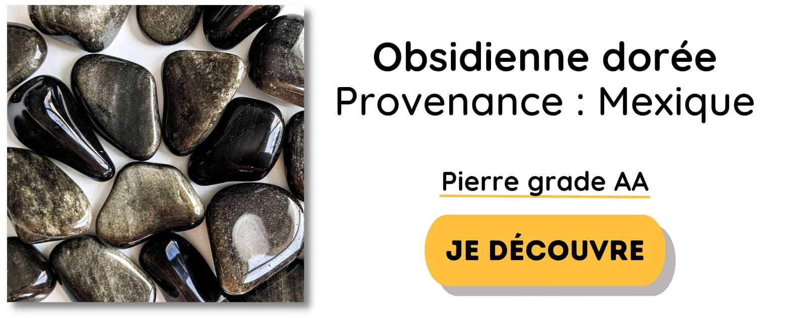 obsidienne dorée pierre roulée