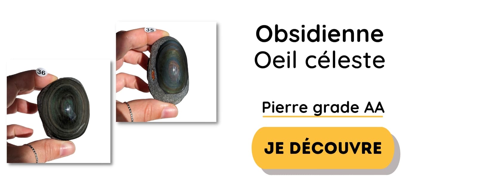 obsidienne oeil céleste semi polie