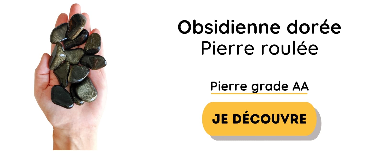 pierre roulée obsidienne roulée