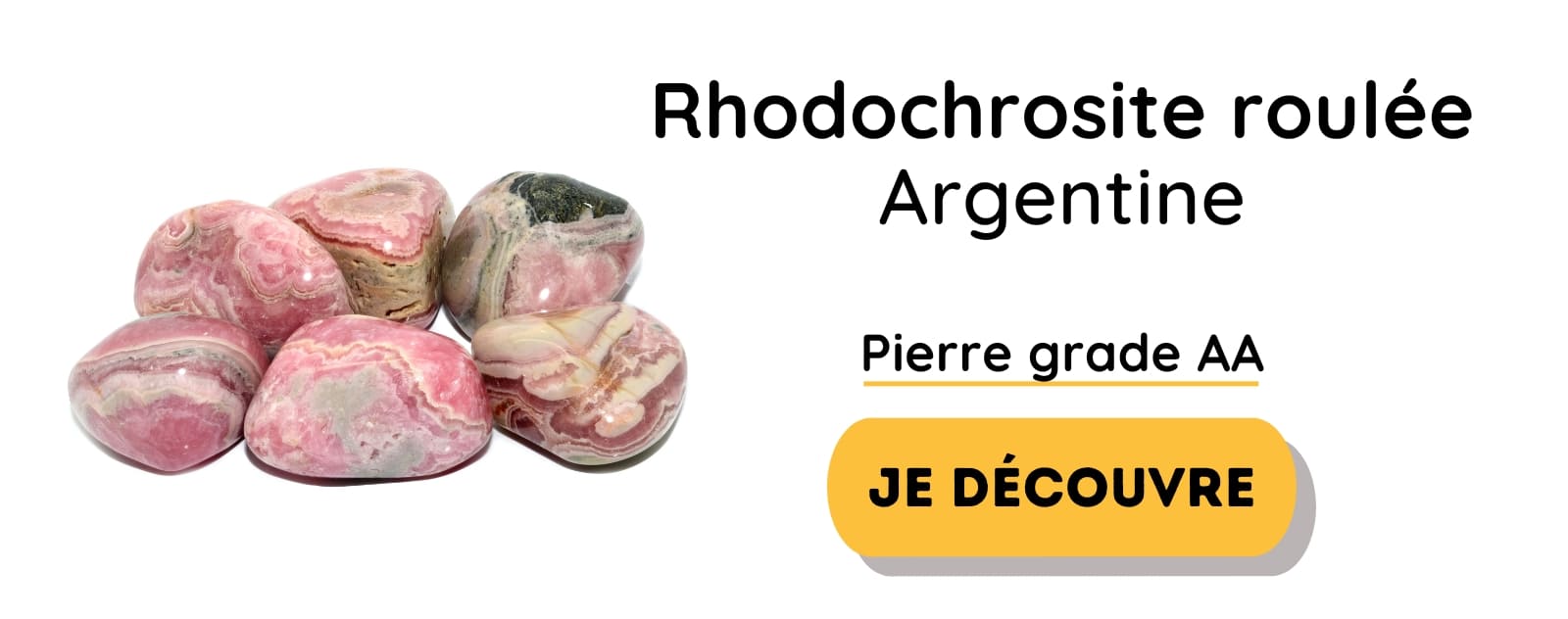 rhodochrosite en pierre roulée et polie