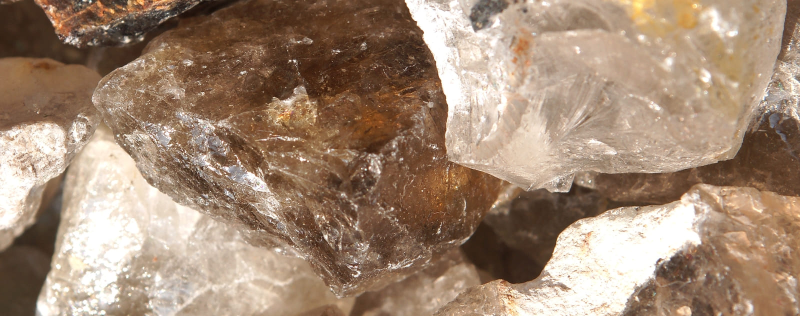 minéraux de quartz fumé