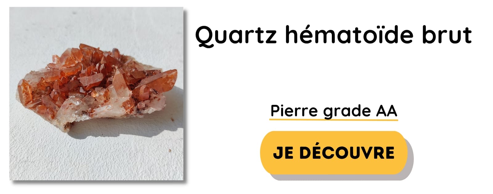 quartz hématoïde brut