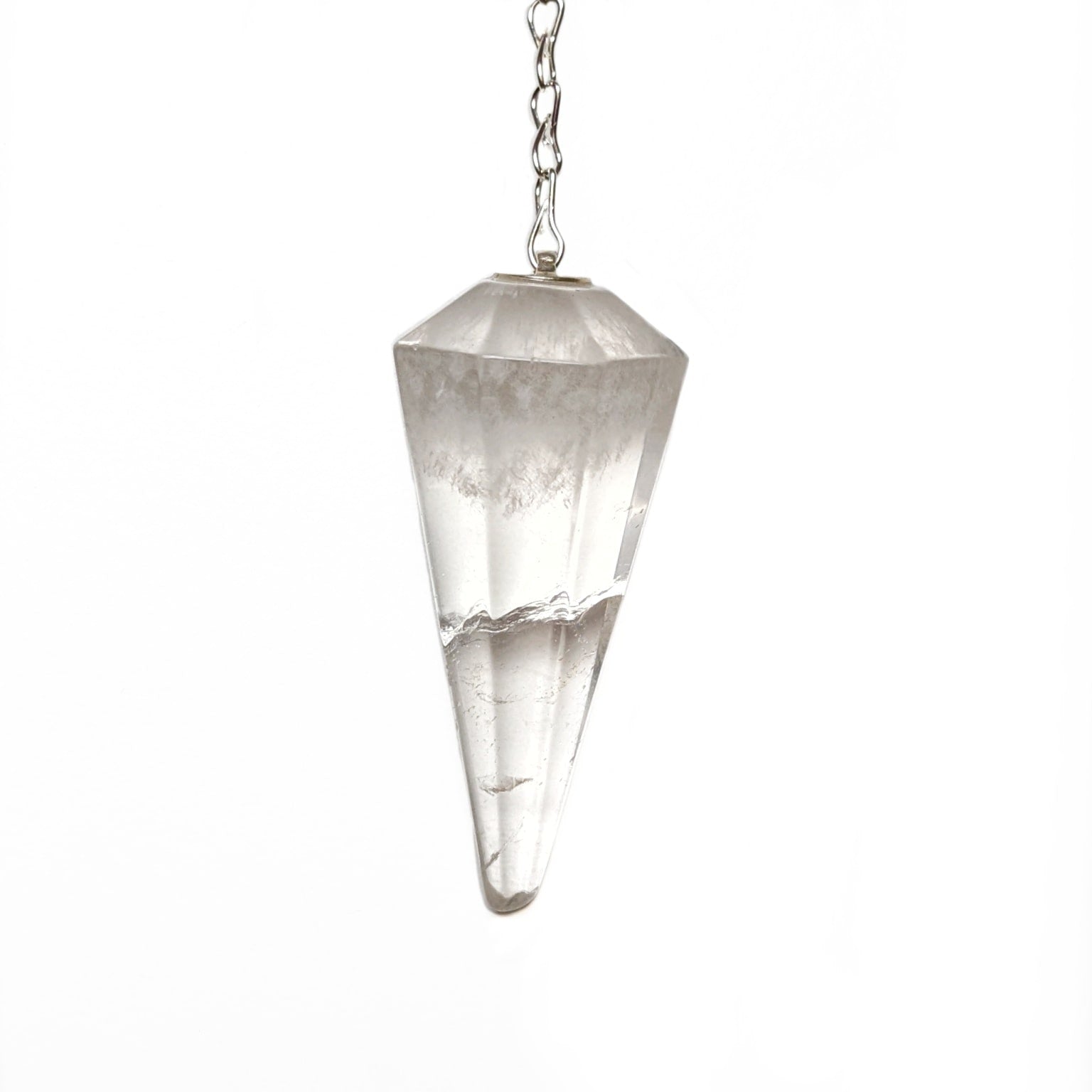 Pendule Boule Facettes Cristal De Roche - Little Bouddha Spirit