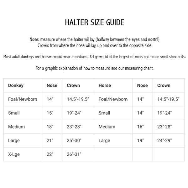 Horse Halter Size Chart