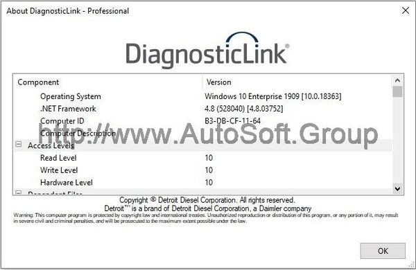 detroit diesel diagnostic link problems