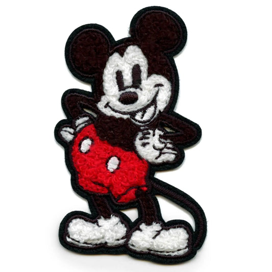 Mickey And Minnie Sitting Patch Disney Love Mouse Embroidered Iron