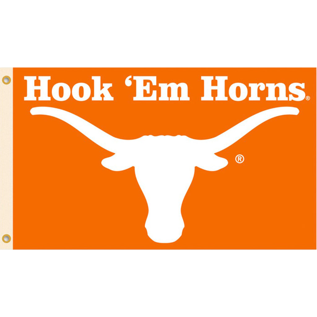 University Of Texas Longhorns Ut Hook Em Horns Logo 3x5 Flag With