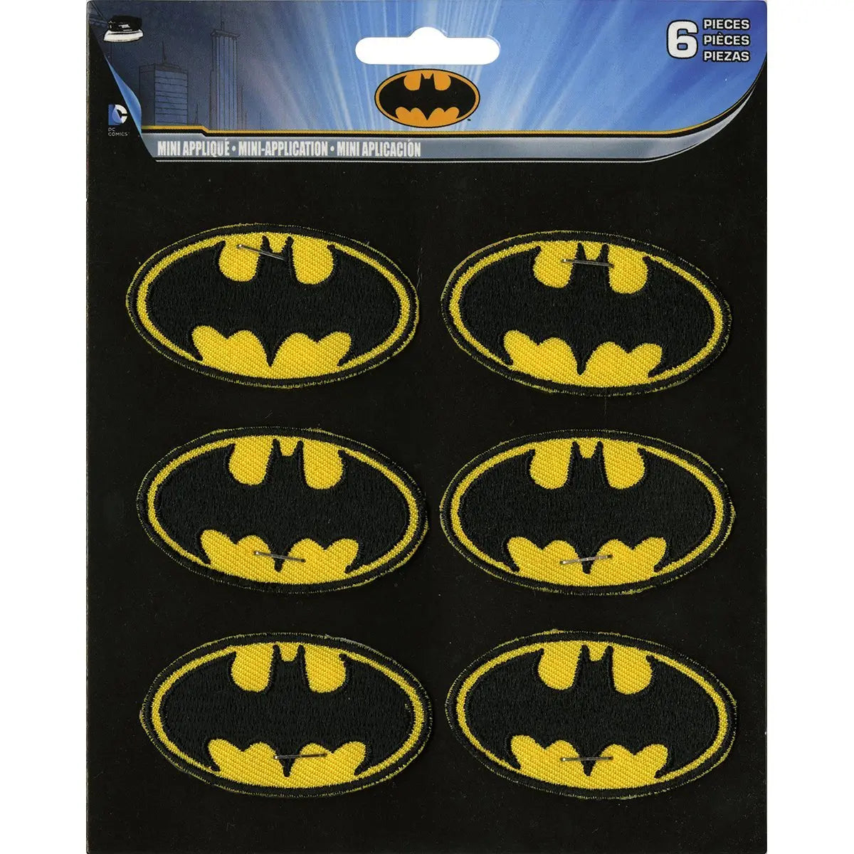 DC Comics Batman The Dark Knight Classic Logo Iron on Applique Patch (Set)  – Patch Collection