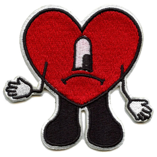 Valentines I Love You Heart Embroidered Iron On Patch 2.9 x 2.4 Wife  Husband