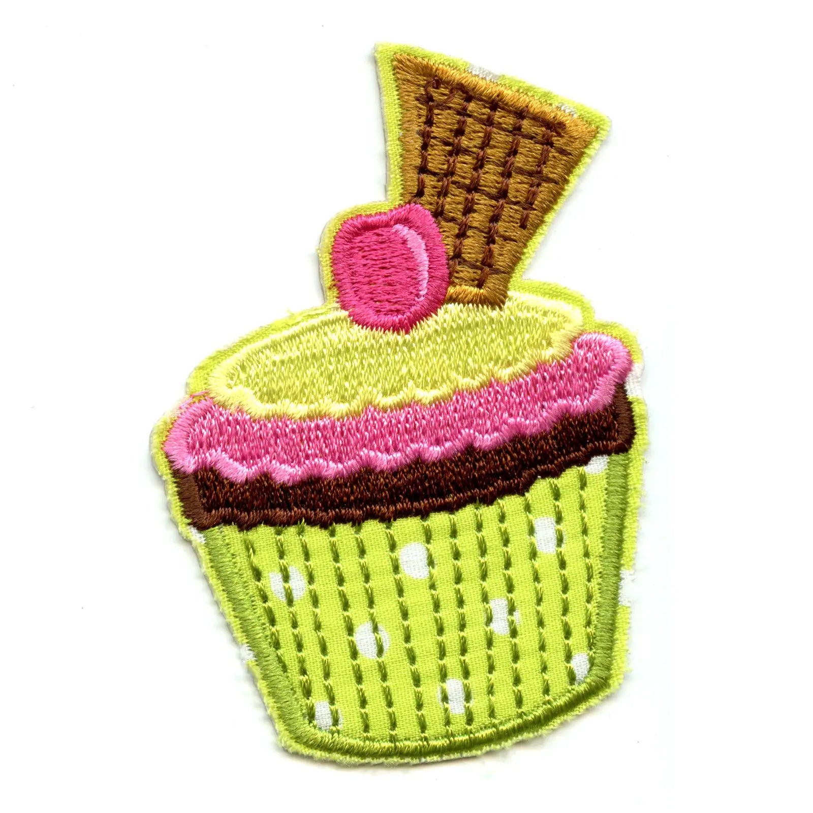 Cute Cupcake With Waffle Cone Iron On Patch 