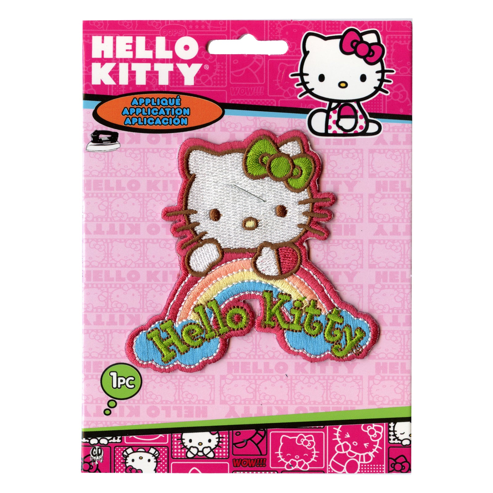 Hello Kitty Dream Rainbow Iron On Embroidered Patch