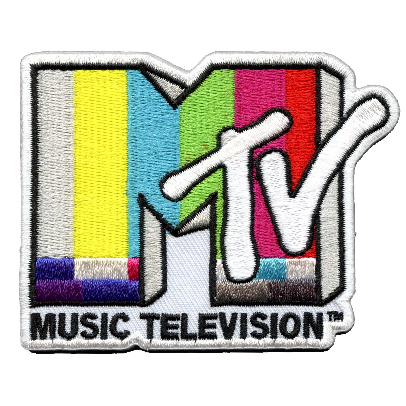 Logo officiel de la télévision musicale MTV brodé en fer sur l'écusson