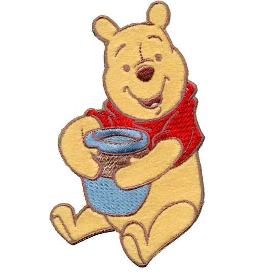 Disney Winnie The Pooh In A Circle Embroidered Applique Iron On Patch