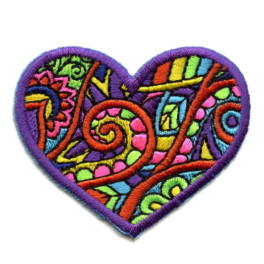 ID 3275ABC Set of 3 Assorted Heart Patches Valentine Embroidered