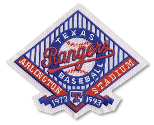 Texas Rangers State Logo Throwback Jersey 1984-93 MLB Emblem Sleeve Patch  813300011832