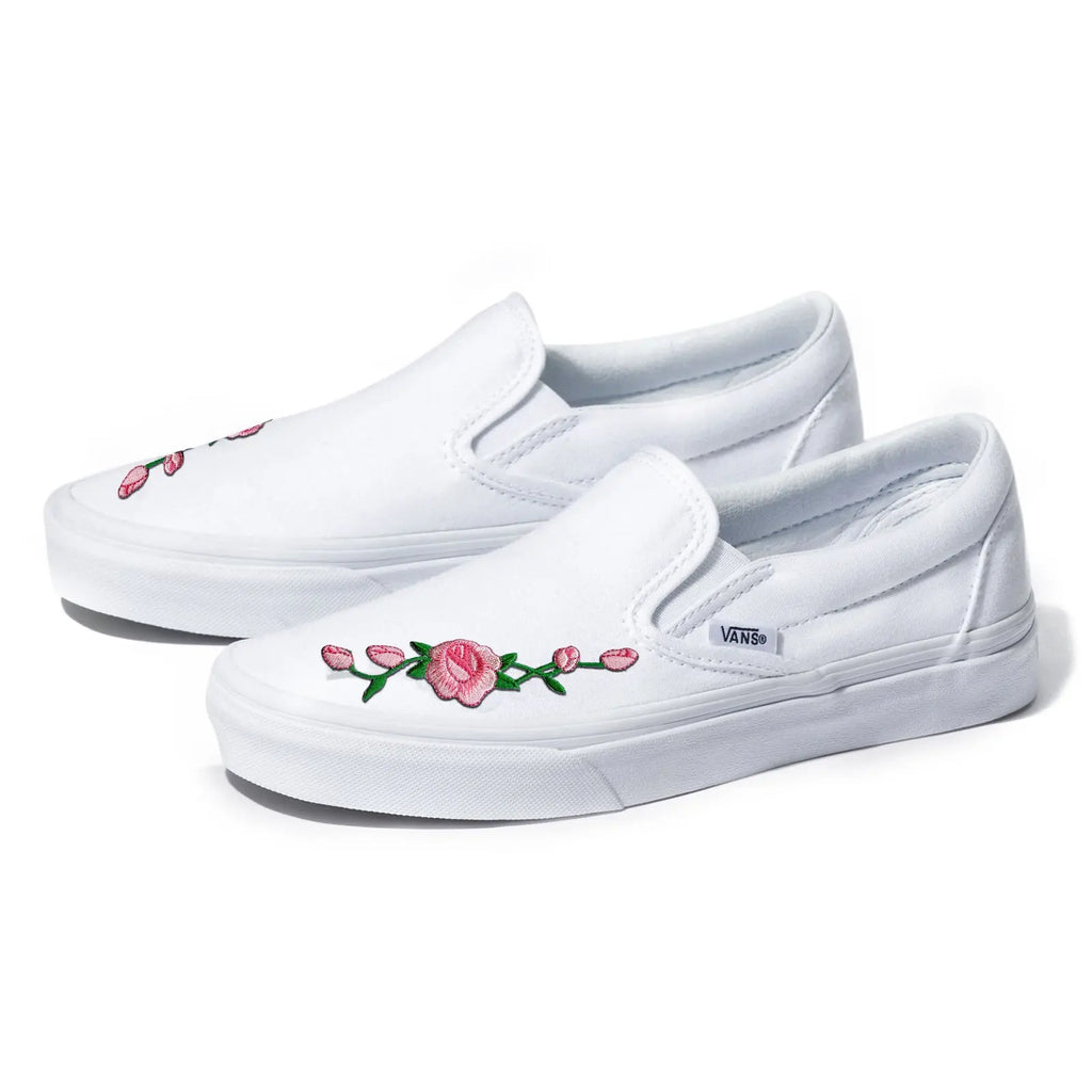 vans slip on with roses