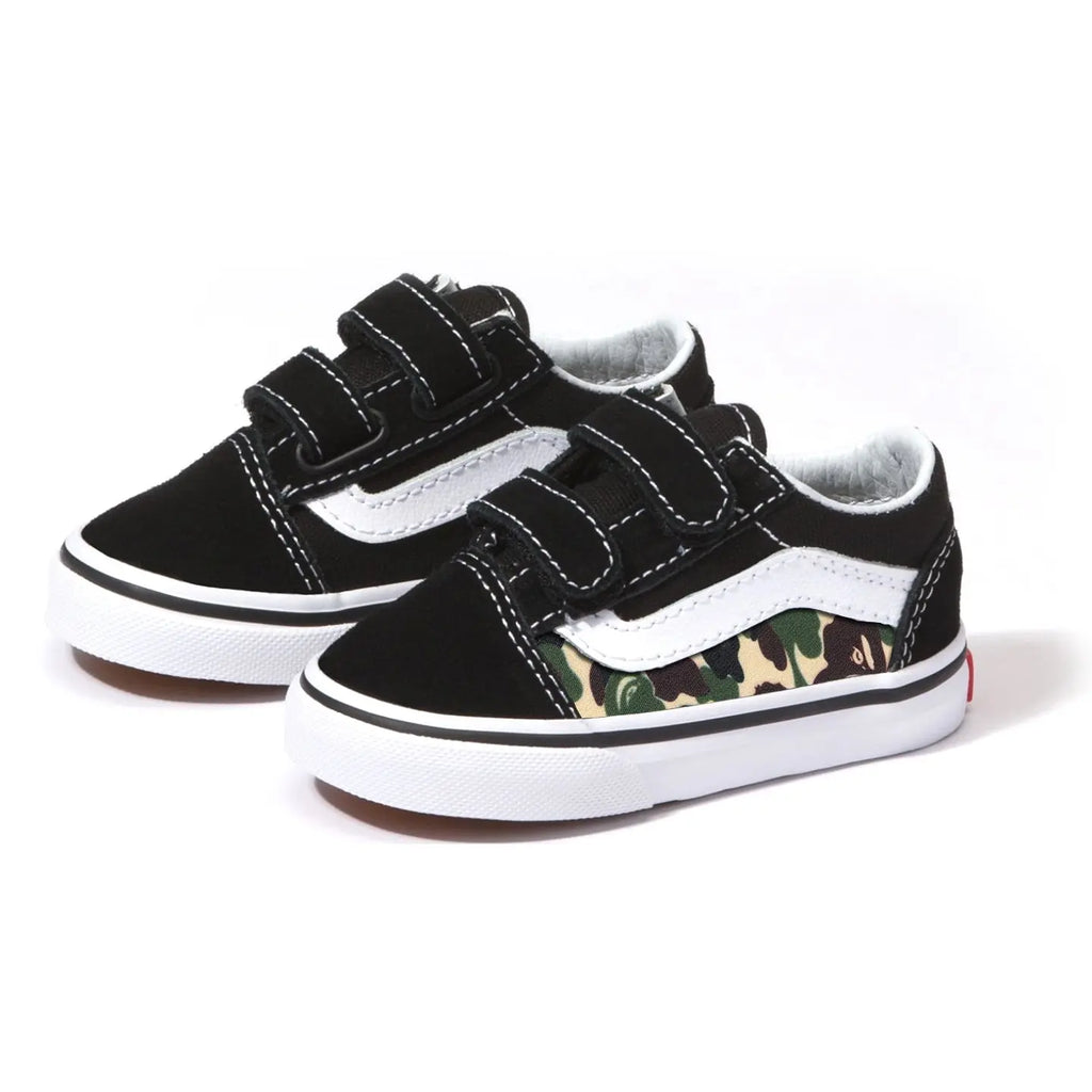 Vans Old Skool x Bape Custom Handmade Toddlers Shoes By Patch Collecti