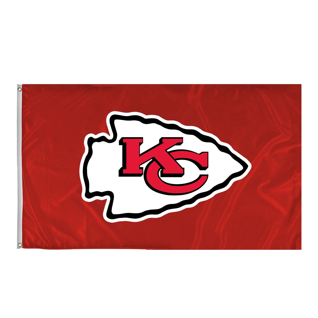 Kansas City Chiefs Logo Red 3 X 5 Flag With Metal Grommets