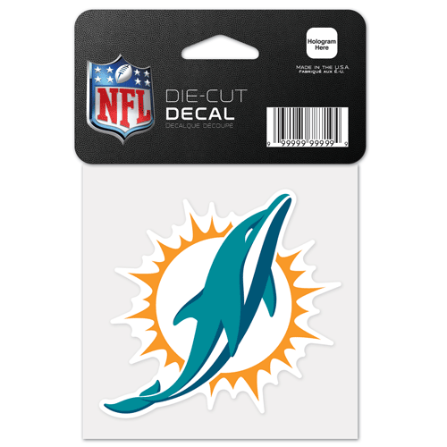 miami dolphins 3d die cut logo