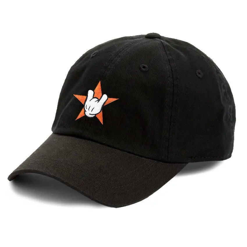 Houston Star Hand Emoji H-Town Dad Hat Embroidered Curved Adjustable B