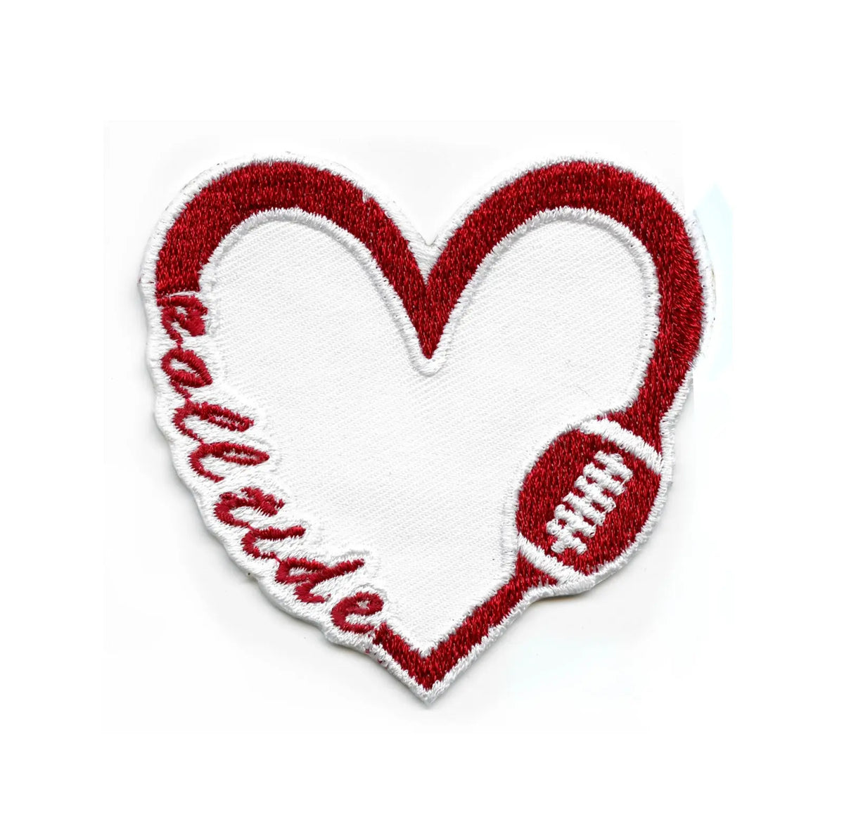 Alabama State &#039;Roll Tide&#039; Football Heart Logo Iron On Patch
