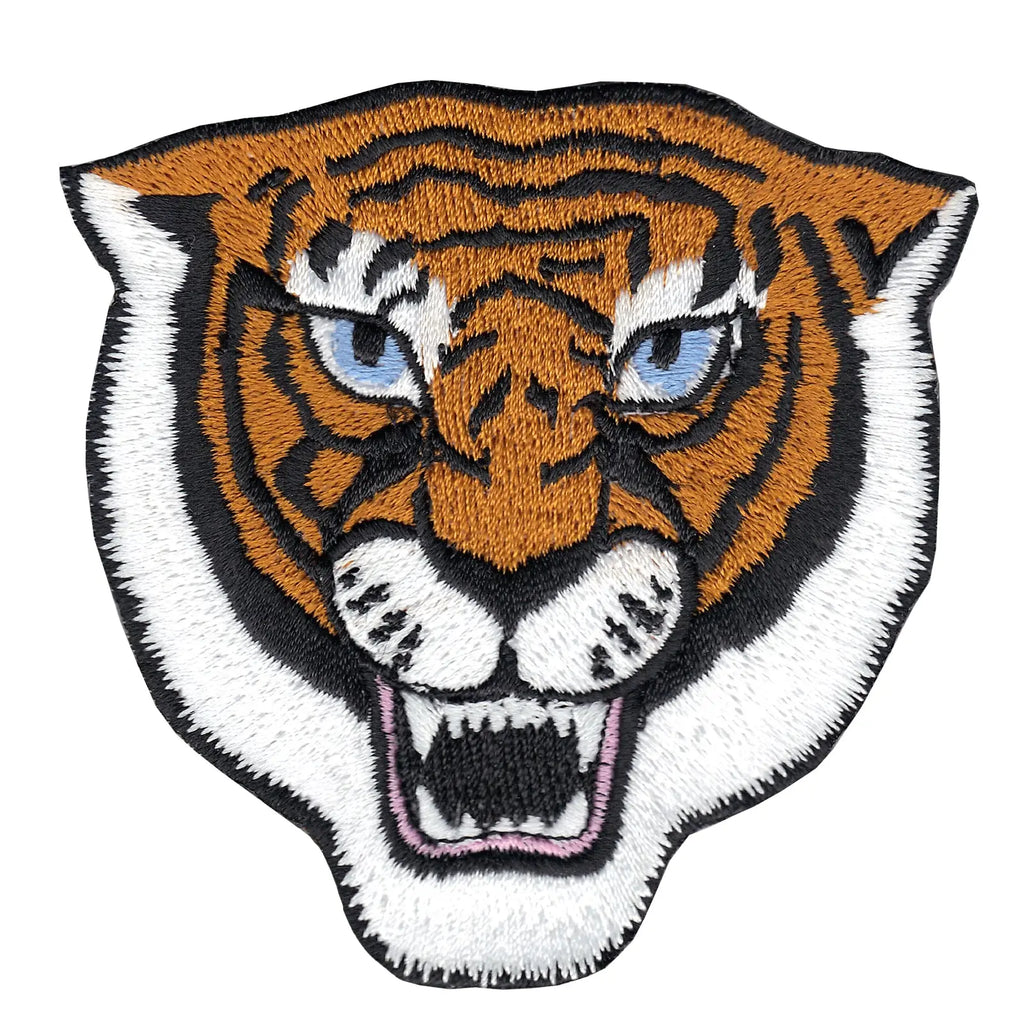 Tiger Head Embroidered Iron On Patch 4005