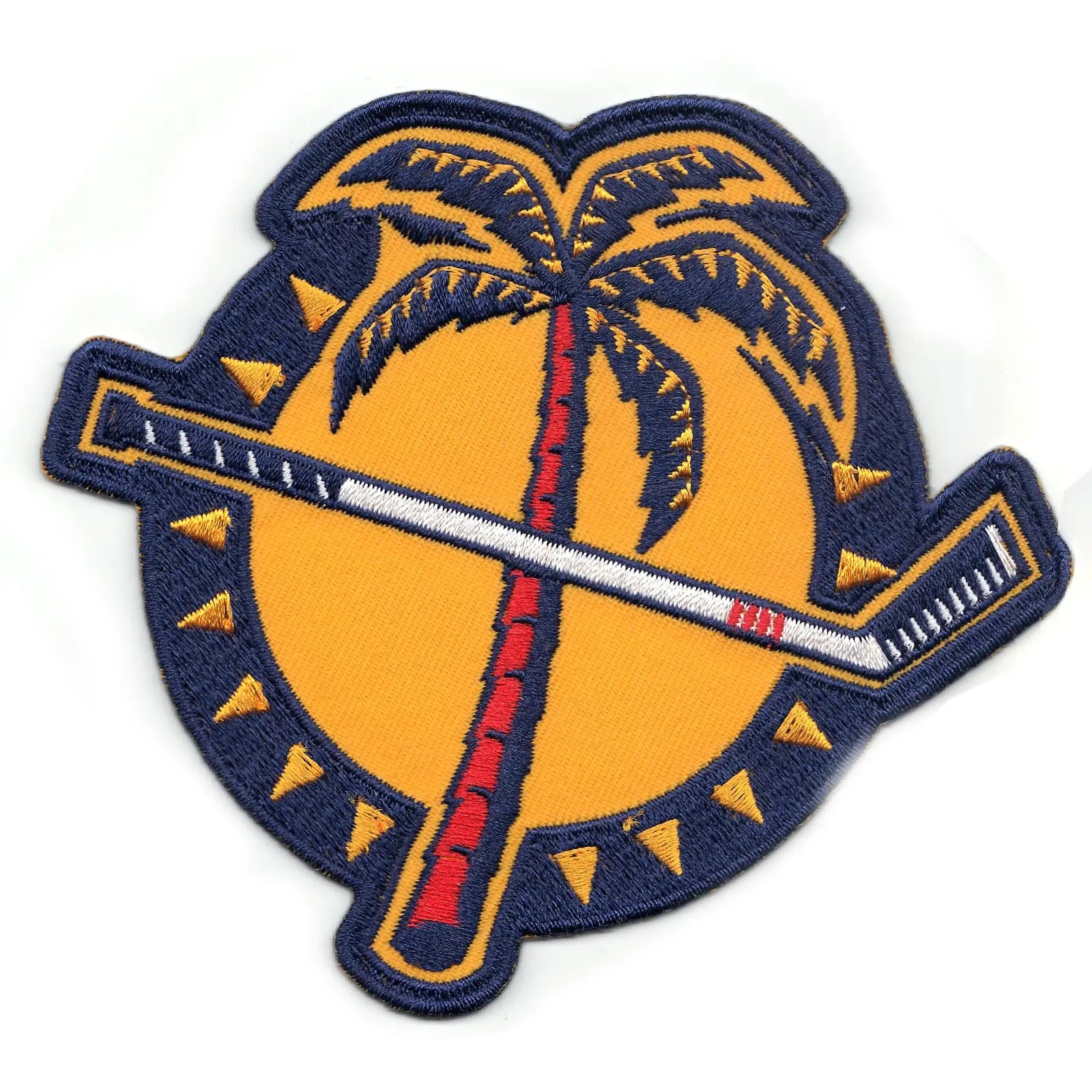 Palm Tree Hockey Stick Logo