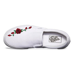 white vans with roses